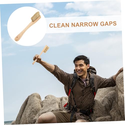 POPETPOP Rock Climbing Brush with Ergonomic Handle and Soft Boar Hair Bristles Lightweight Cleaning Tool for Bouldering Holds Compact Design for Outdoor and Indoor Adventures