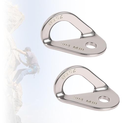 Climbing Bolt Hanger - Stainless Steel Rock Climbing Anchor Bolt Outdoor Gear Rescue Hammock Installation, Fits for Bolt, 2PCS - size: 25KN, style: M10