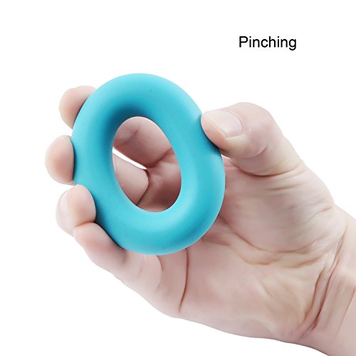 Wisdompro 3 Pack Hand Grip Strengthener Rings - 30, 40 and 50 Lbs | Silicone Squeezer Gripper Strength Trainer for Finger, Forearm Exercise, Rock Climbing Gripper Workout