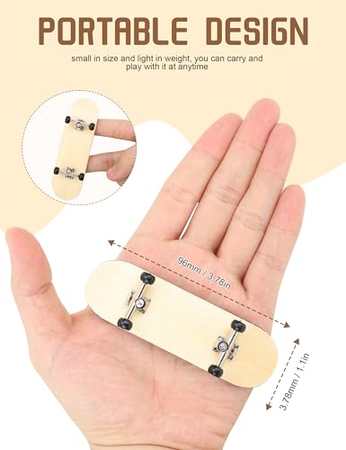 Yosoo Health Gear Finger Skateboards, Fingerboard Finger Board, Finger Skating Board, 1Pc Maple Wooden Alloy Fingerboard Finger Skateboards, Mini Skaboard Bois With Box Reduce Pressure People