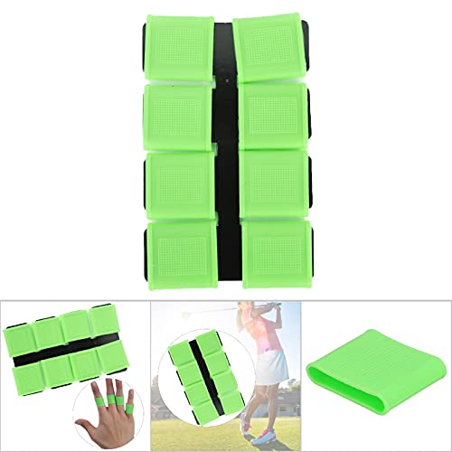 Finger Sleeves, 8pcs Finger Protector Silicone Finger Tube Golf Gloves Golf Finger Protector Tape Anti Slip Elasticity Golfer Swing Grip Golf Finger Band Cover Sets (Green) - color: Green