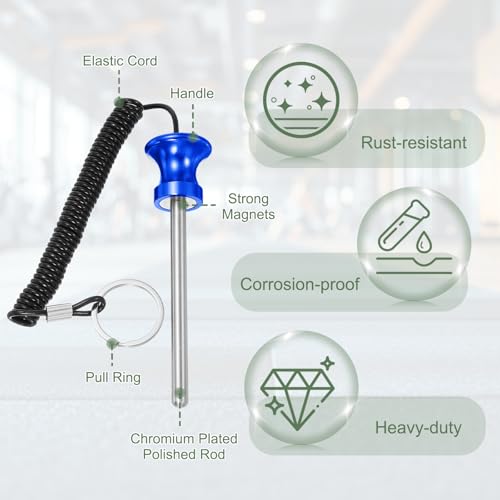 Weight Stack Pin, Weight Gym Pin Strength Training Equipment Replacement with Pull Rope for Commercial Home - color: Blue, size: 0.3 x 3.9 Inch