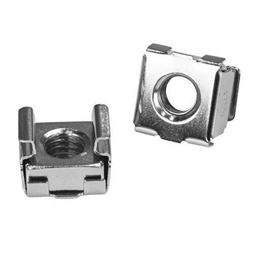 StarTech 100-Pack M6 12mm Screws & Cage Nuts Kit with Tool, Nickel-Plated | Hardware mounting kit for 19in and 10in server racks, Cabinets, Enclosures, GSA Schedule - color: Silver, size: 100-pack, style: Screw & Cage Nut