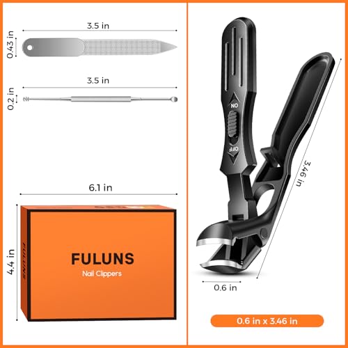 Toenail Clippers for Seniors Thick Toenails, 2026 Large Angled Nail Clippers for Men Thick Nails with Catcher, Heavy Duty Nail Cutter Long Handle Sharp Fingernail Clipper Gifts for Men Women Adults - style: Black Angled Head Nail Clippers