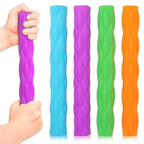DICYWUDI Flex Therapy Bar and Grip Strength Trainers set, Physical Therapy & Resistance Bar for Golfers Elbow, Tendinitis, Wrist,Forearms Pain, Improve Grip Strength and Relieve Pain - color: Blue/Purple/Green/Orange-MH