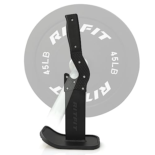RitFit Deadlift Jack, 660LB Capacity, Non-Slip Handle Portable Barbell Jack | Heavy-Gauge Metal, PVC-Protected Base,No Assembly, Fits Standard Barbells, Ideal for Deadlift & Powerlifting