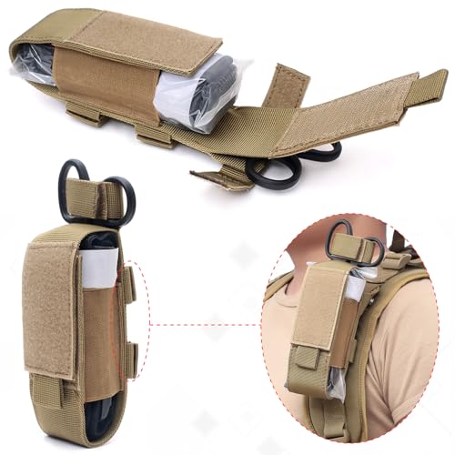 TRIWONDER Tactical Phone Pouch Molle, Smartphone Holster Bag EDC Utility Cellphone Lock Card Holder Organizer Fit for Waist Belt Case - color: 13 Black