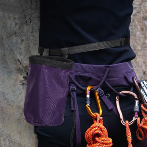 Climbing Chalk Bag with Anti-Slip Feature and Ergonomic Design Large Capacity Made of Sturdy Oxford Cloth and Fleece for Outdoor Climbing Activities