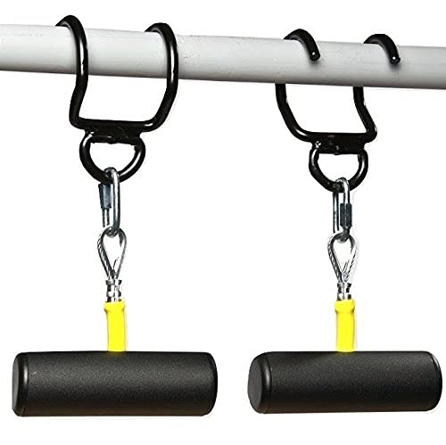EZ DIP Pull Up Weight Belt plus PULL FORCE Rotating Pull Up Handles - Dipping Belt with Chain plus Dumbbell Hook - Pull Up Weight Belt - Best Dip Belt - 505# Dipping Belt -Belt Squat attachment