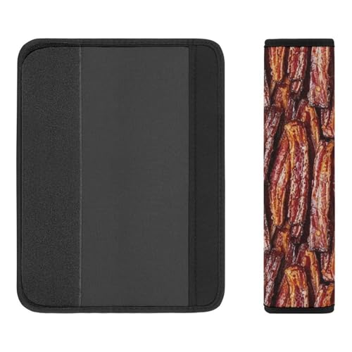2PCS Fried Bacon Seat Belt Cover Soft Padded Neck Strap Covers for Kids, All Vehicles, Comfortable Driving - color: Pattern 488
