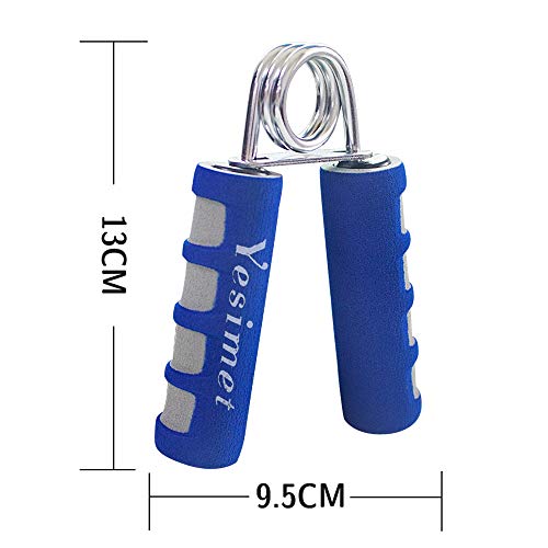 2 Pack Hand Grip Strengthener Set, Forearm Exerciser, Finger Gripper, Grip Strength Trainer, Hand Grip- Soft Foam Hand Exercise for Quickly Increasing Wrist Forearm and Finger Strength - color: Blue