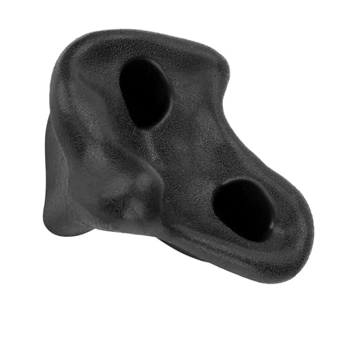 SUNGOOYUE 20 PCS Rock Climbing Holds, Ergonomic PE Rock Wall Grips with Screws and Wrench Tool, for Indoor Outdoor Kids - color: Black
