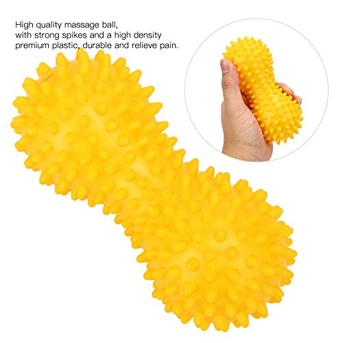 aqxreight , Spiky Fascia Relaxation for Fitness, High Density PVC Relief Tool with Strong Spikes, Plantar Foot & Full Body - color: Yellow