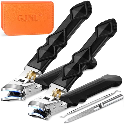 2026 Toenail Clippers for Thick Toenails | Wide Jaw Opening Toe Nail Clippers for Men, Heavy Duty Ingrown Toenail Clippers, Sharp Slanted Cutters with Long Handle