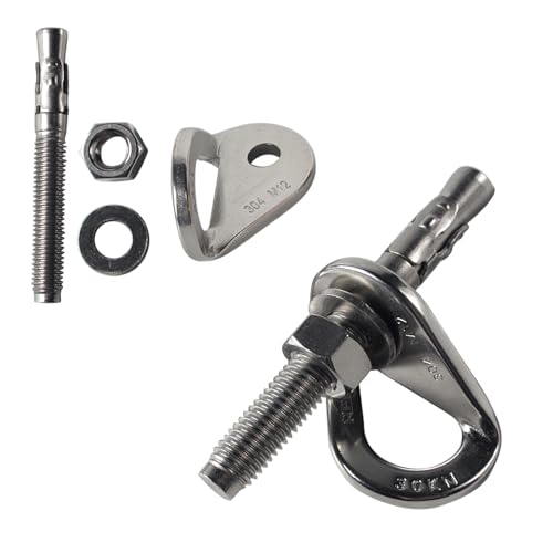 304 Stainless Steel Climbing Bolt Kit, Heavy-Duty Climbing Holds Hanger 1/2"-for Outdoor Climbing Walls, Bouldering Gyms, and DIY Home Training Setups (1 Set) - color: 1 set