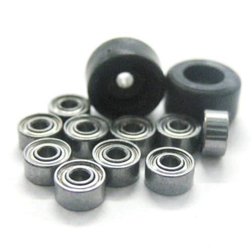 Fingerboard Wheels 10Set Professional PU+Metal Urethane CNC Bearing Wheel for Wooden Fingerboard Wheels(-YW) - color: -Yw