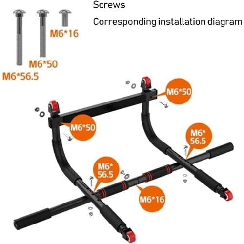 Multifunctional Portable Traction Upper Poles, Indoor Door Frame Exercise Exercise Exercise Fitness Training Device, Maximum Limit of 550 Pounds of Strength Training Upper Pull Rod