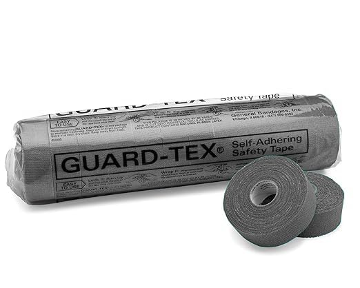 Guard-Tex® Black Finger Tape 1 inch - Self-Adhesive No Residue - 12 Rolls - 90ft Per Roll - 1080ft Total - color: Black, size: 1 Inch