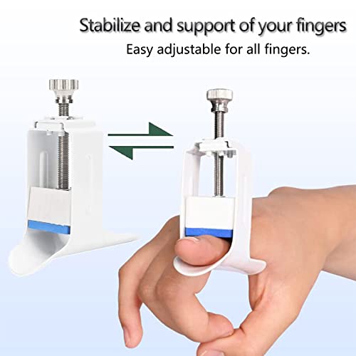 Watris Veiyi Finger Joint Straightener for Finger Pain Easy Pressing Splint | Finger Joint Extension Splint, Finger Fixed Rehabilitation, White Average Size Hand Injury Joint Support Pressing Device