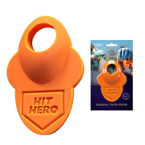 Baseball Thumb Guard, Batters Batting Grip, Finger Guard, Accessory, Batting Protection, Reduce Bat Sting, Hitter, Tool, Bat, Hitting Accessory - color: Orange