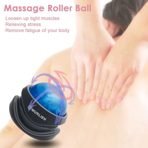 Massage Roller Ball, Tight and Sore Muscles Relief, Manual Massager, Alleviating Shoulder, Arms, Back, Legs, Calves or Muscle Tension - color: Blue