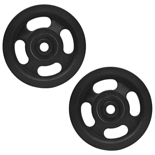 Gym Pulley 100 mm, Pulley Equipment Steel Cable Gym Pulley for Lifting Spare Parts Gym Multi-Function, 2 Pieces - color: 100mm-2 PCS-P