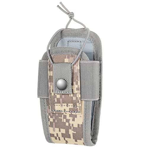 FRTKK Tactical Radio Holder Radio Holster Molle Radio Pouch Universal Radio Case Military Heavy Duty Radio Bag for Police Firefighter Two Ways Walkie Talkies Vest (ACU-small) - color: ACU-small