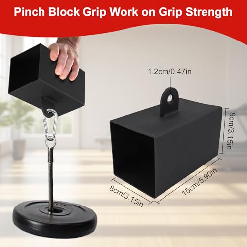 Block Strength Set, Workout Climbing Power Grip, Hand Grip Tool For Cable Machine, Forearm Finger Exerciser With Loading Pin, Strengthener Equipment Climbing Training - color: Square 8x8cm