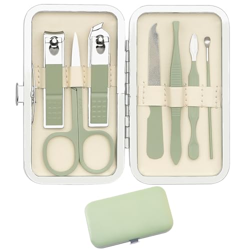 Stocking Stuffers: 8 in 1 Nail Care Kit - Travel Nail Clippers, Manicure Set for Women, Men, Teens & More