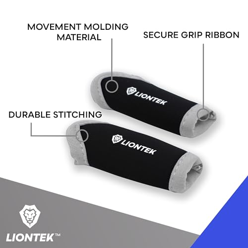 LIONTEK Single Finger Sleeve Pair - Sports Compression Finger Sleeve for BJJ, MMA, Basketball, Weight Lifting, and More - size: X-Small