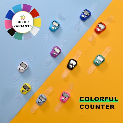 TESEAS Electronic Finger Counter, 5-Digit Number Count Clicker Mini LCD Digital Display Hand Tally Counter, Resettable Counters Clickers for Knitting, Crochet, Coaching, Lap, Golf, Toddler & Fidget - color: 10pcs