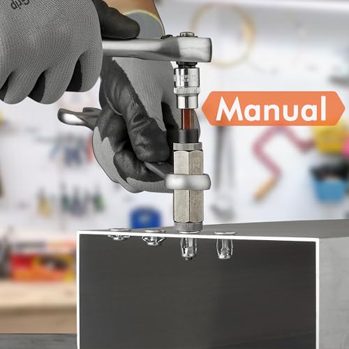 Jack nut Installation Tool Set Hand Thread Insert Jacknuts Assortment Kit for Thin Metal Plastic Polywood Pressboard Hardboard (M6 (Jack Nut Tool-6pcs, Stainless))