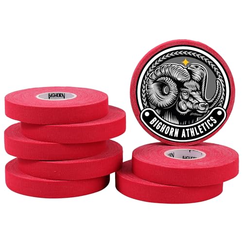 Bighorn Athletics Finger Tape, Male Climber Tin, 0.5" x 45ft, 8 Rolls, Red | Climbing tape with retro design tape holder for tension support & bouldering. EZ tear, strong adhesive, residue-free. - color: Red