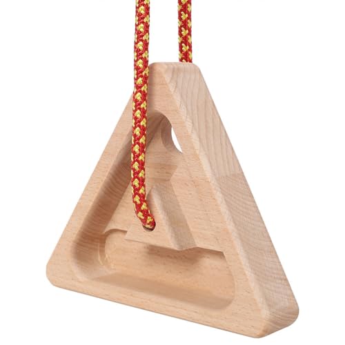 LMAOSS Portable Hangboard Rock Climbing, 2 pack Triangular Wooden Climbing Fingerboard with Hanging Rope, Multi-Grip Finger Strength Trainer for Grip, Forearm & Pull-Up Training, Compact Hang Holds fo