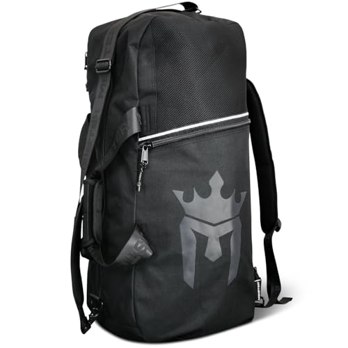 Meister Vented Convertible Duffel/Backpack Gym Bag - Ideal Carry-On | Built for athletes with dual mesh ventilation and ultra-durable construction for training, travel and everyday use - color: V2.0 Black