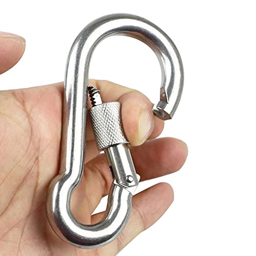 Tree Swing Straps,9.8inches Tree Swing Hanging Kit Short Hanging Straps Holds 440 lbs with Heavy Duty Safety Lock Carabiner Hooks for Hammock, Plank - color: straps with safety lock Carabiner