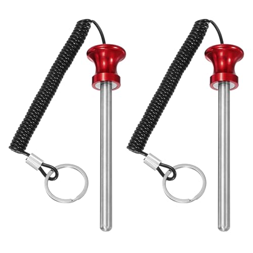 Weight Stack Pin, Weight Gym Pin Strength Training Equipment Replacement with Pull Rope for Commercial Home - color: Red, size: 0.4 x 4.7 Inch