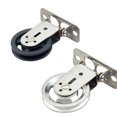 U Groove Stainless Steel Wall Pulley Fitness Wall Mount Rotating Pulley for Home Gym Strength Training Mute Bearing Wheel Home DIY Cable Machine for LAT Lift(Aluminum Alloy sheav) - color: Aluminum alloy sheav