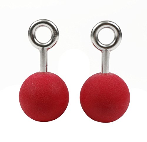 Atomik Climbing 2.5 Inch Hanging Ninja Balls Set of 2 in Red