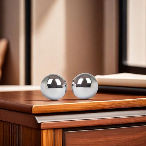Stainless Steel Baoding Balls Set, 1.2 Inches Chinese Health Balls, Metal Stress Relief Hand Massage Balls No Chime for Hand Exercise, Hands Therapy - size: Small-1.2"