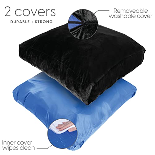 Milliard Crash Pad Sensory Pad with Foam for Kids and Adults with Washable Cover (5 feet x 5 feet) Black - color: Black