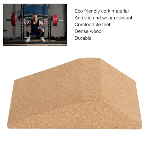 Squat Wedge Block, Slant Board For Squats Cork Squat Wedge Block Calf Raise Block Professional Balance Training Bodybuilding Non Slip High Density Workout Brick For Fitness