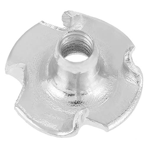 T Nuts zinc Plated Steel, 100PCS Rock Climbing Holds T Nuts Four Pronged Tee Nuts for Furniture Cabinets and Rock Climbing Holds (M4) - size: M4