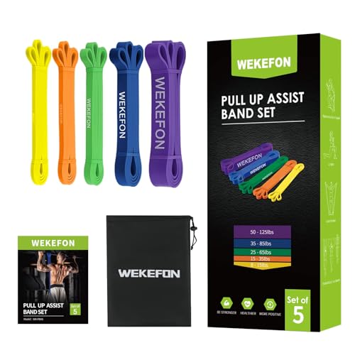 Resistance Bands Set, Pull Up Assist Bands - Stretch Resistance Band - Mobility Band Powerlifting Exercise Bands for Resistance Training, Physical Therapy, Home Workouts - color: Multicolor