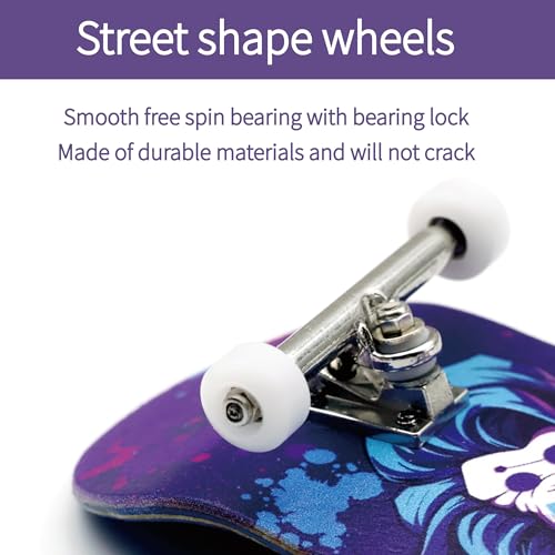 36mm Pro Fingerboard with Wooden Finger Skateboard Deck Upgraded Finger Board Trucks Street Shape Bearing Wheels (Clown) - color: Clown