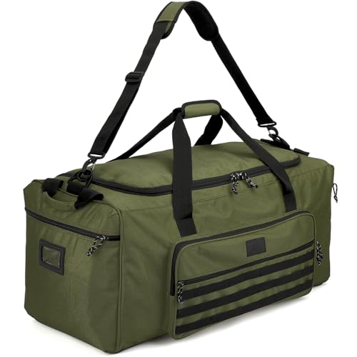 120L Extra Large Gym Duffle Bag for Men Women with Shoes Compartment Heavy Duty Tactical Sports Duffel Bag Big Football Baseball Basketball Soccer Hockey Team Equipment Bag, Green - color: Green