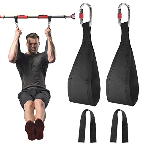 Hanging Ab Straps with Quick Locks, 1 Pair Gym Sling Straps | for Pull Up Bar, Core & Abdominal Workouts