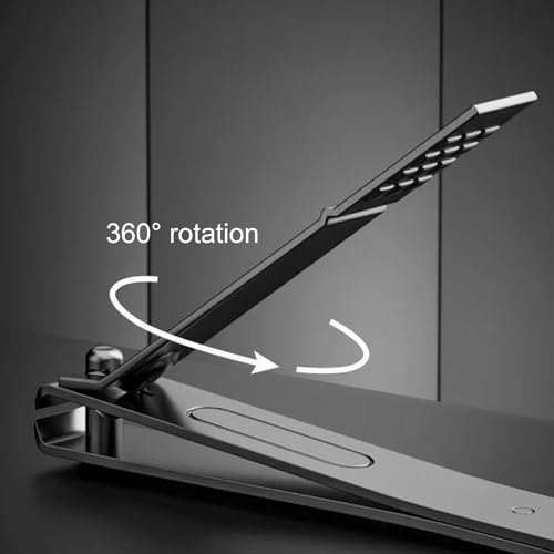 Ultra Sharp Sturdy Nail Clippers Set - 2-Pack Fingernail & Toenail Cutters, Professional Manicure & Pedicure Tool for Men & Women, Black