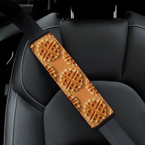 Soft Padded Car Seat Belt Pad for Child, Most Cars, 2 Piece Waffles Tortilla Seat Belt Cushion Comfortable Driving - color: Pattern 777