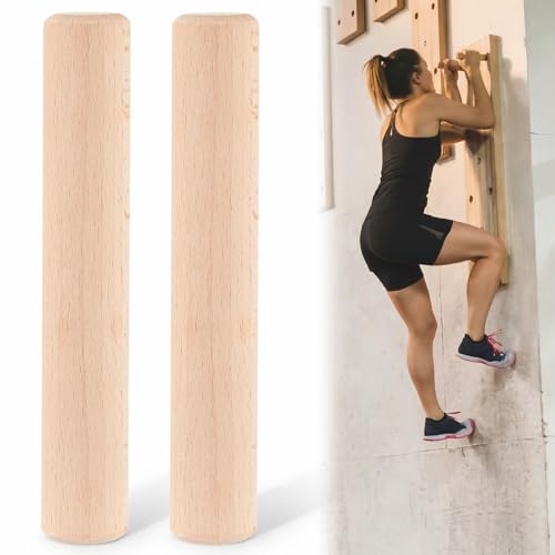 Qunclay Climbing Hard Wood Pegs for Peg Boards, 6.5" in Length Oak Peg Board Climbing Holds for Body Building, Grip/core Strength and Endurance Training